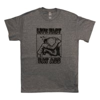 LIVE FAST EAT ASS - R Crumb Inspired T-Shirt