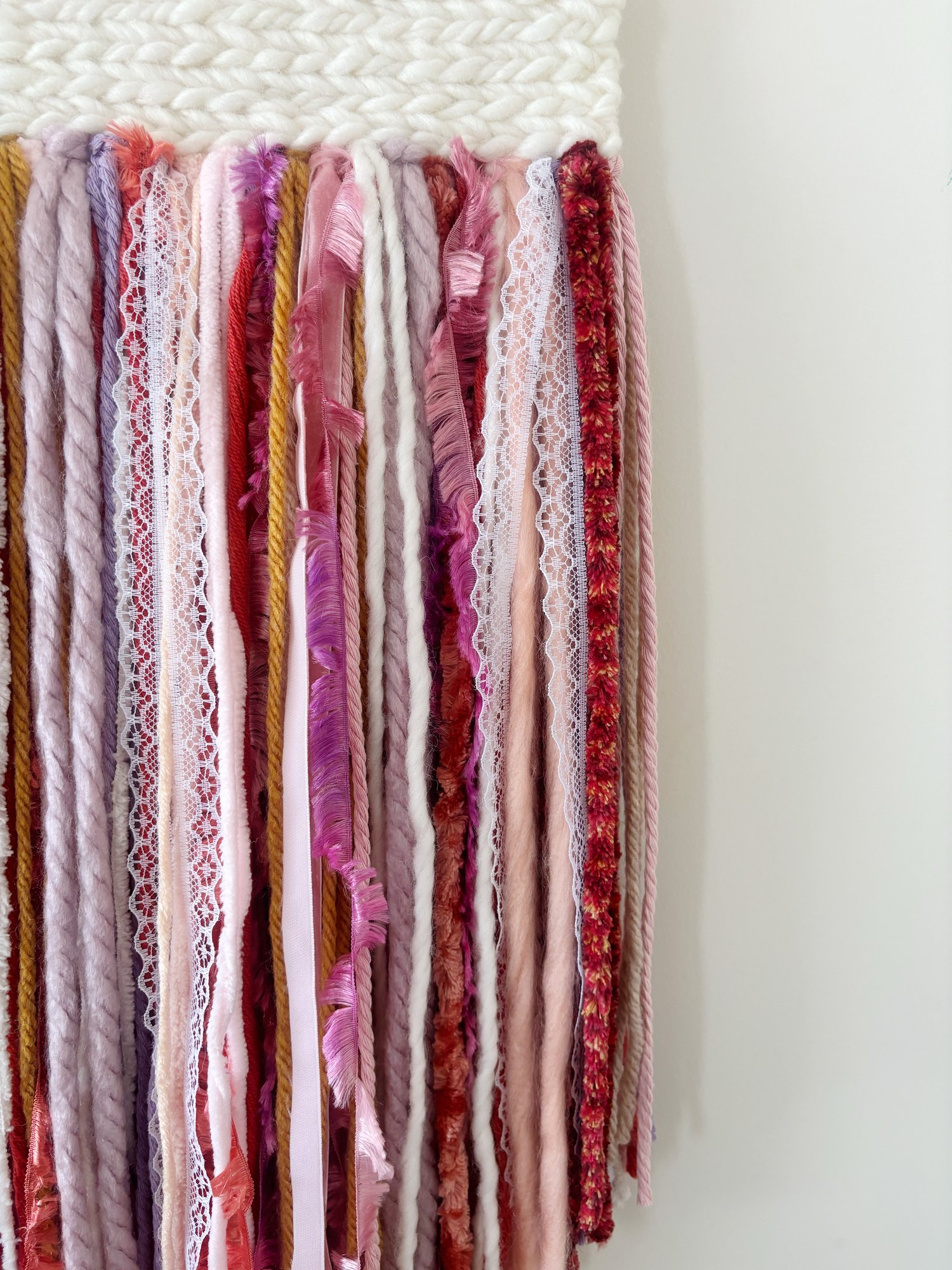 Image of Woven Wall Hanging - Colourful, Boho, Textured (medium).