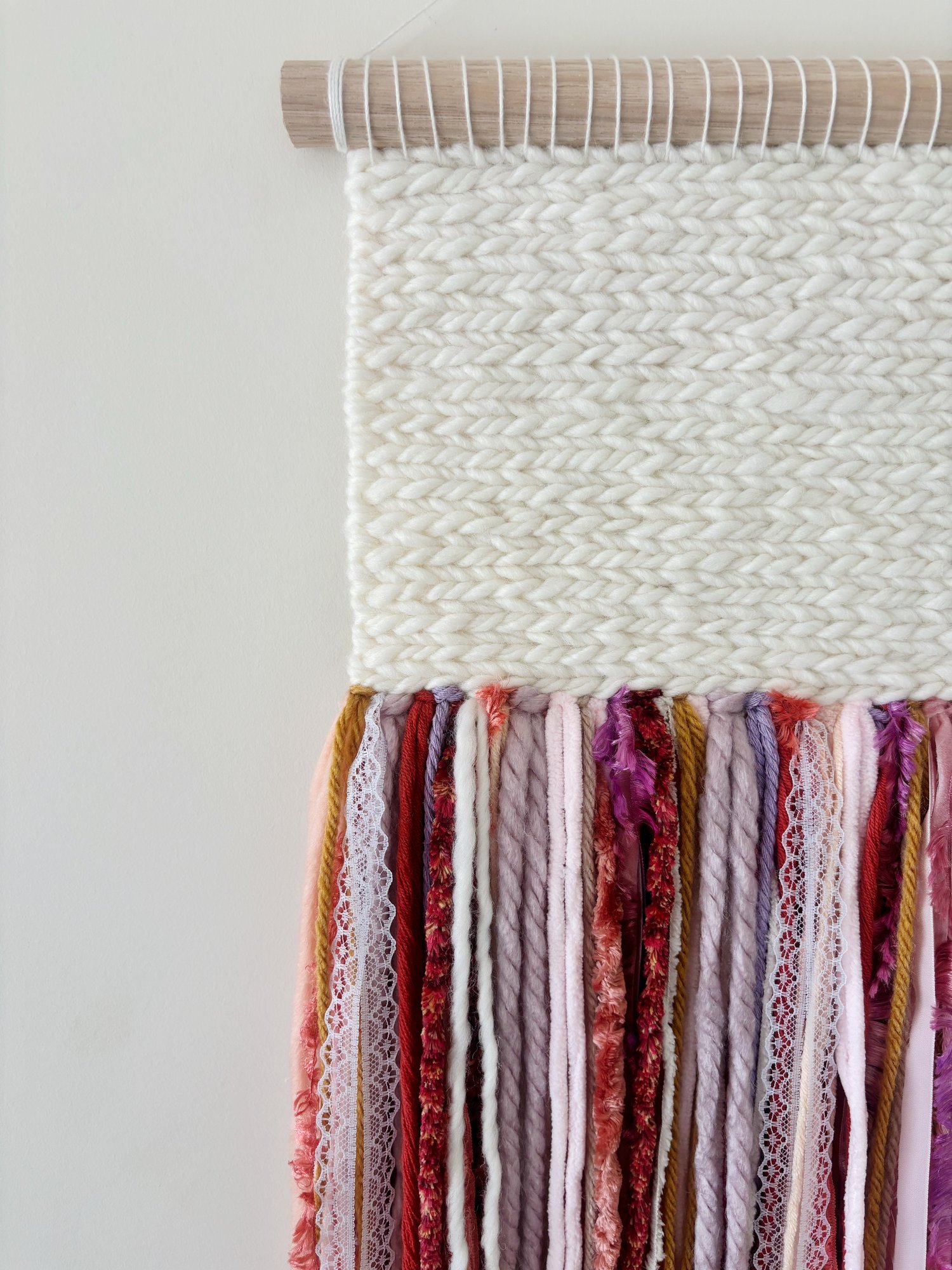 Image of Woven Wall Hanging - Colourful, Boho, Textured (medium).