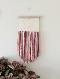 Image 3 of Woven Wall Hanging - Colourful, Boho, Textured (medium).