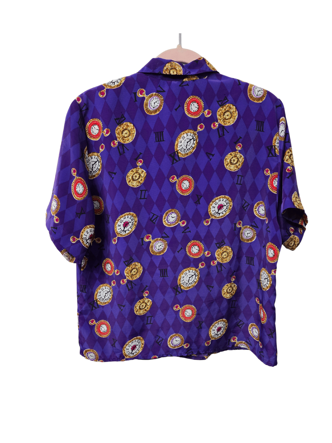 Image of Purple Clock Button-up 