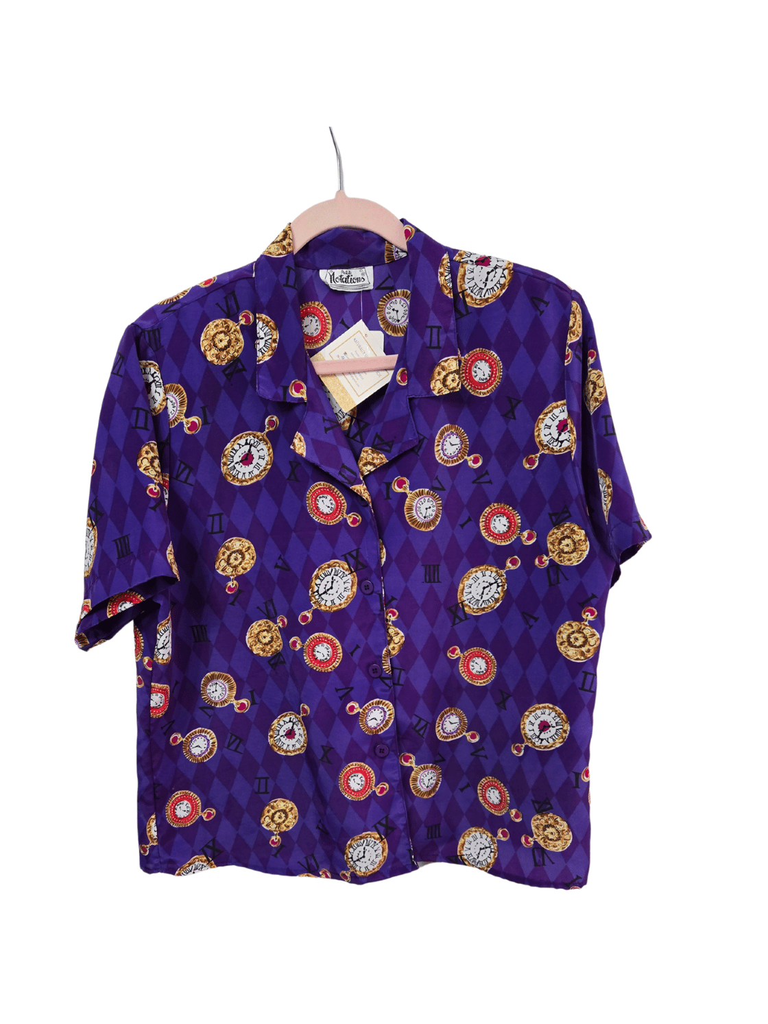 Image of Purple Clock Button-up 