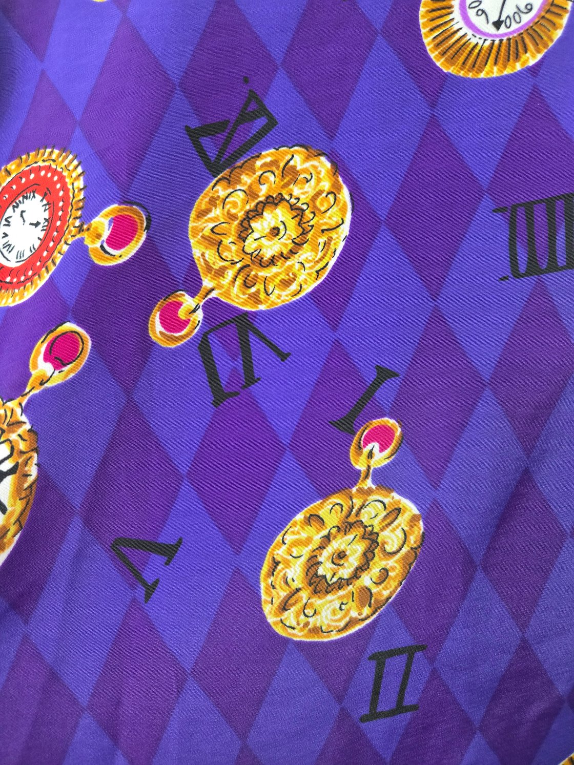 Image of Purple Clock Button-up 