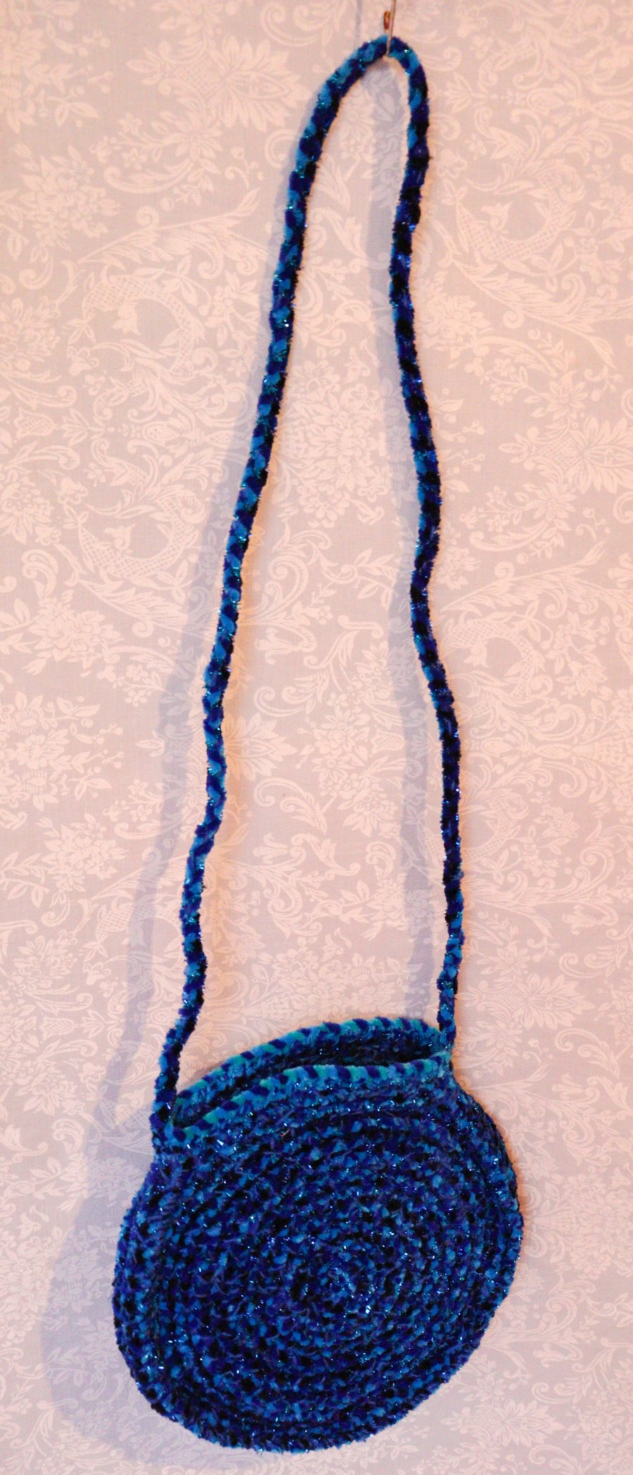 Image of Blue Handwoven Handbag 