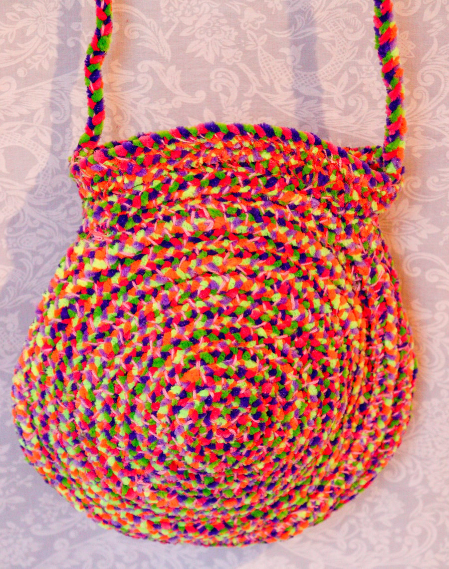 Image of Multicolor Handwoven Handbag 