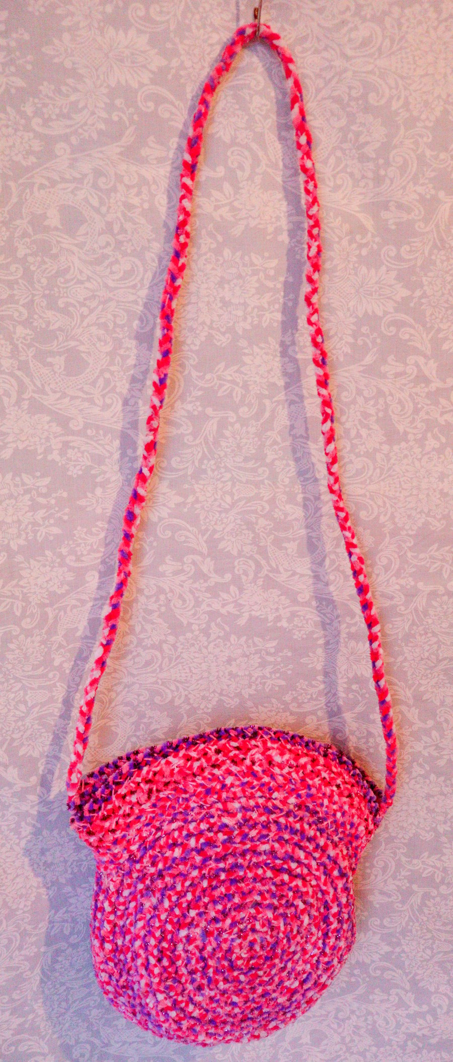 Image of Pink Handwoven Handbag 