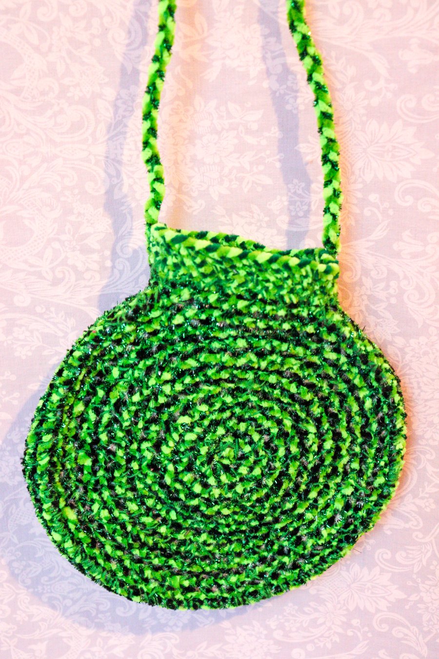 Image of Deep Green Handwoven Handbag 