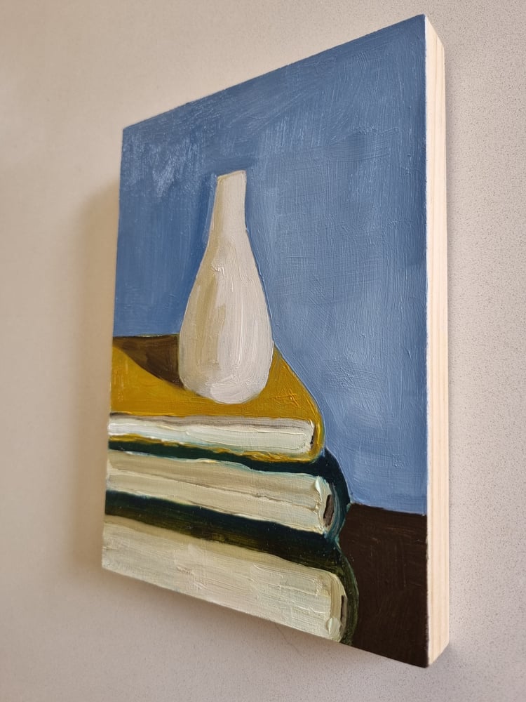 Image of Book Stack With Vase II