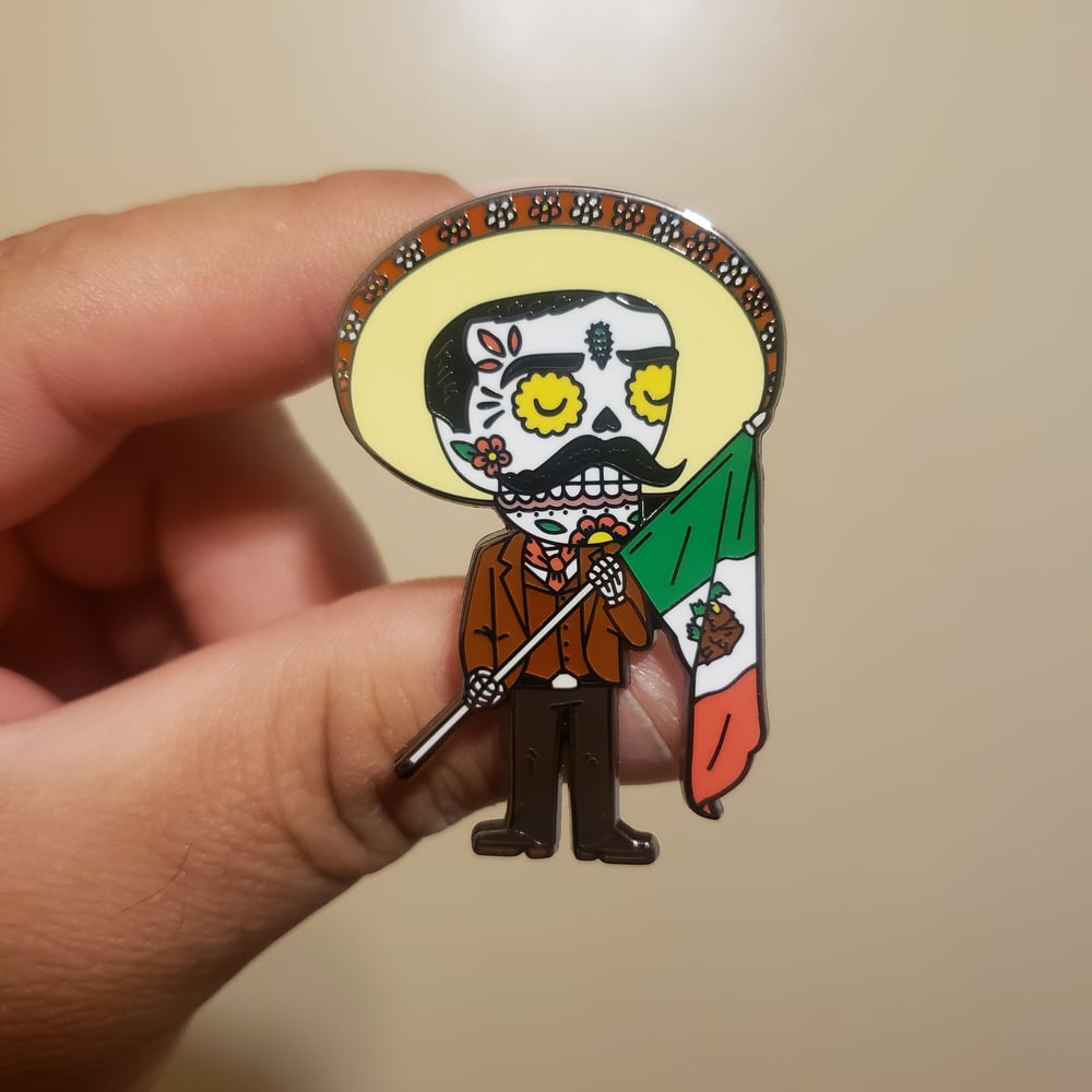 Emiliano Zapata Calavera Enamel Pin