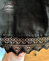 Image 2 of Black Two Tier Cotton Skirt