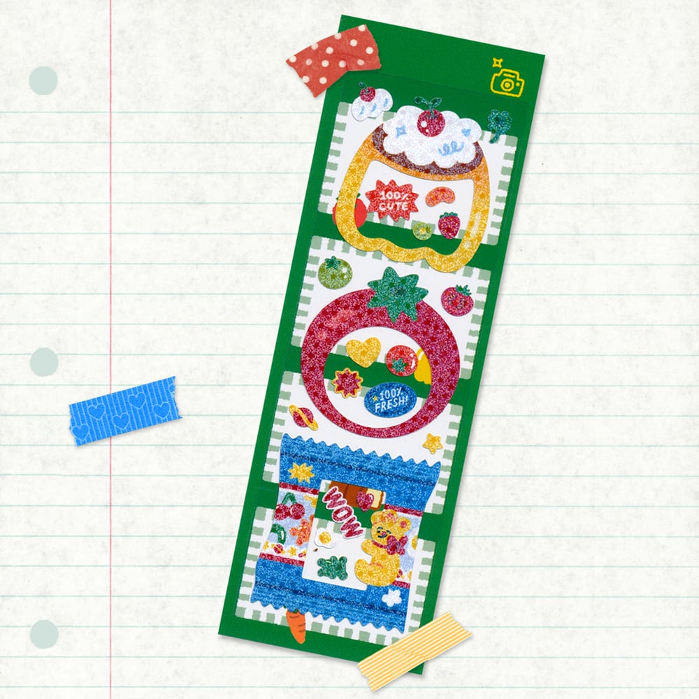 Image of Frames Holographic Star Glitter Sticker Sheet