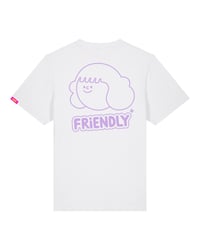 Image 1 of Friendly* T-shirt / White + Lavender 