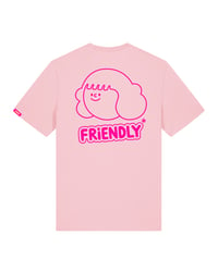 Image 1 of Friendly* T-shirt /  Pink + Hot Pink