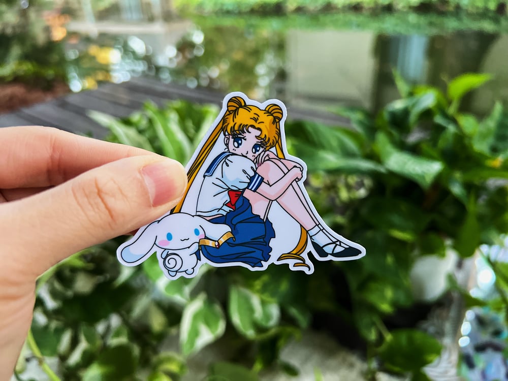 Image of Usagi-Roll Dropped Crown Sticker