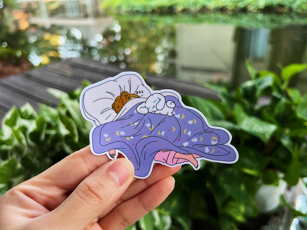 Image of Usagi-Roll Hit Snooze Sticker
