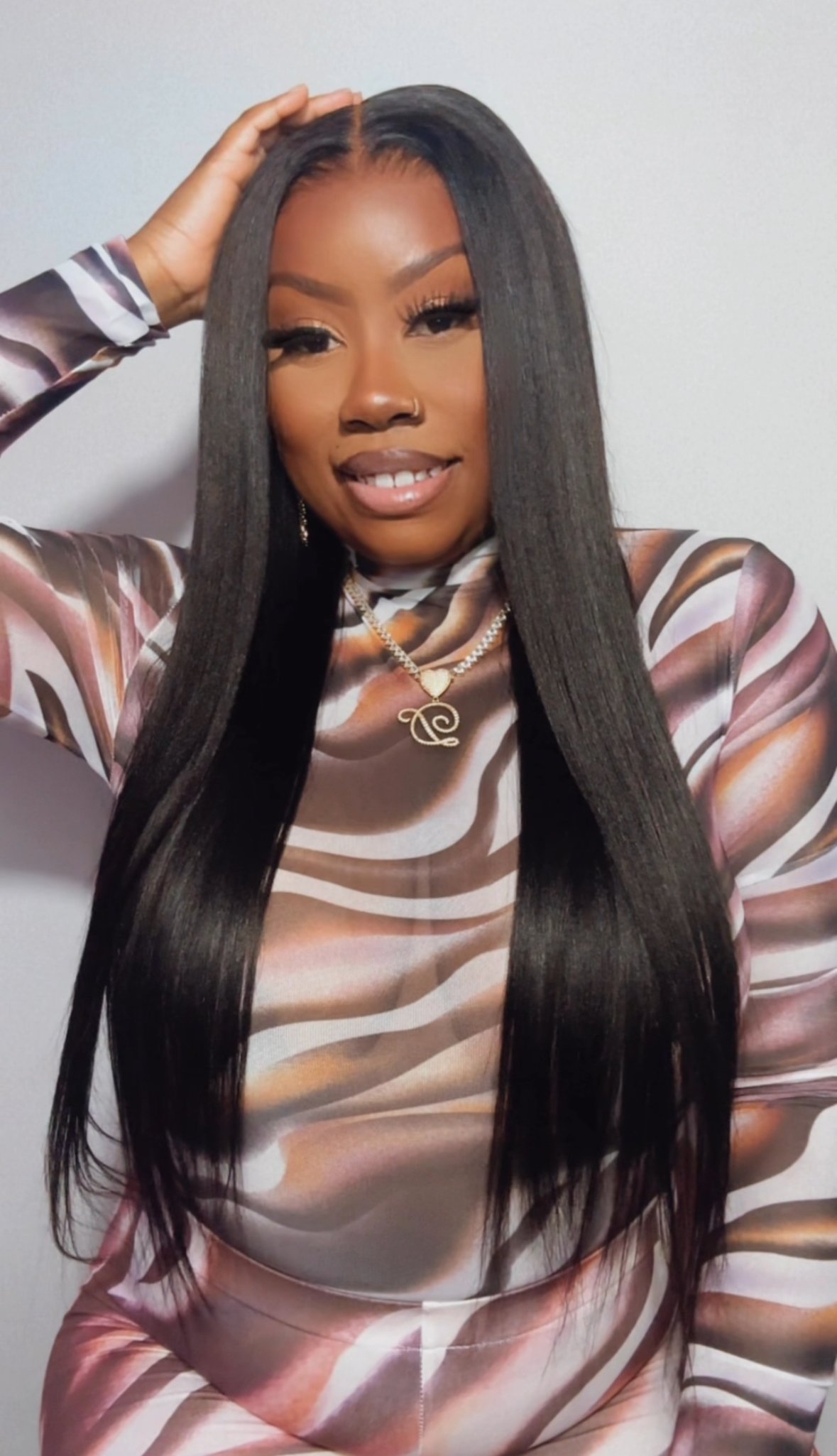 Image of 5x5 Yaki Straight Closure Wig in 24”