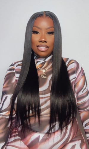 Image of 5x5 Yaki Straight Closure Wig in 24”