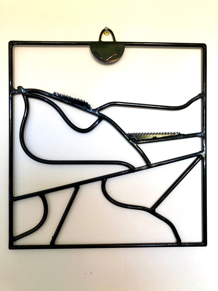 Image of Moel Famau steel wall hanger 2