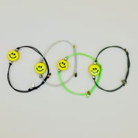 Image 1 of Acid vibe smiley rope bracelet