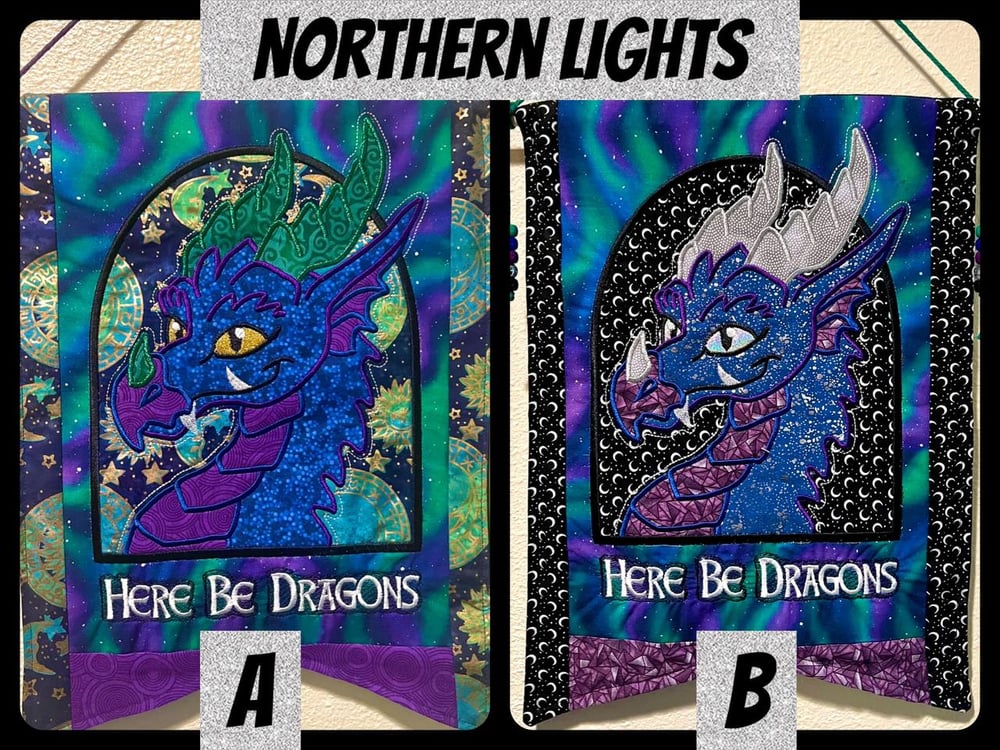 Image of Here Be Dragons Banner: Northern Lights