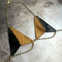 Image 3 of Silver/Gold Viper Bikini Top