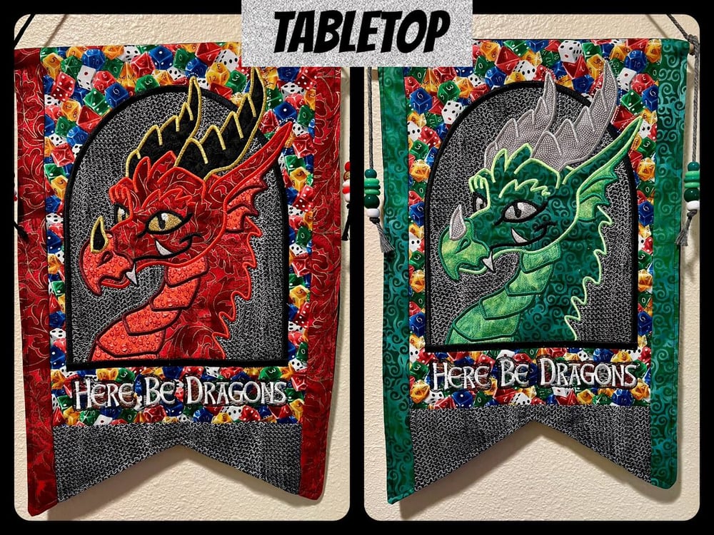 Image of Here Be Dragons Banner: Tabletop