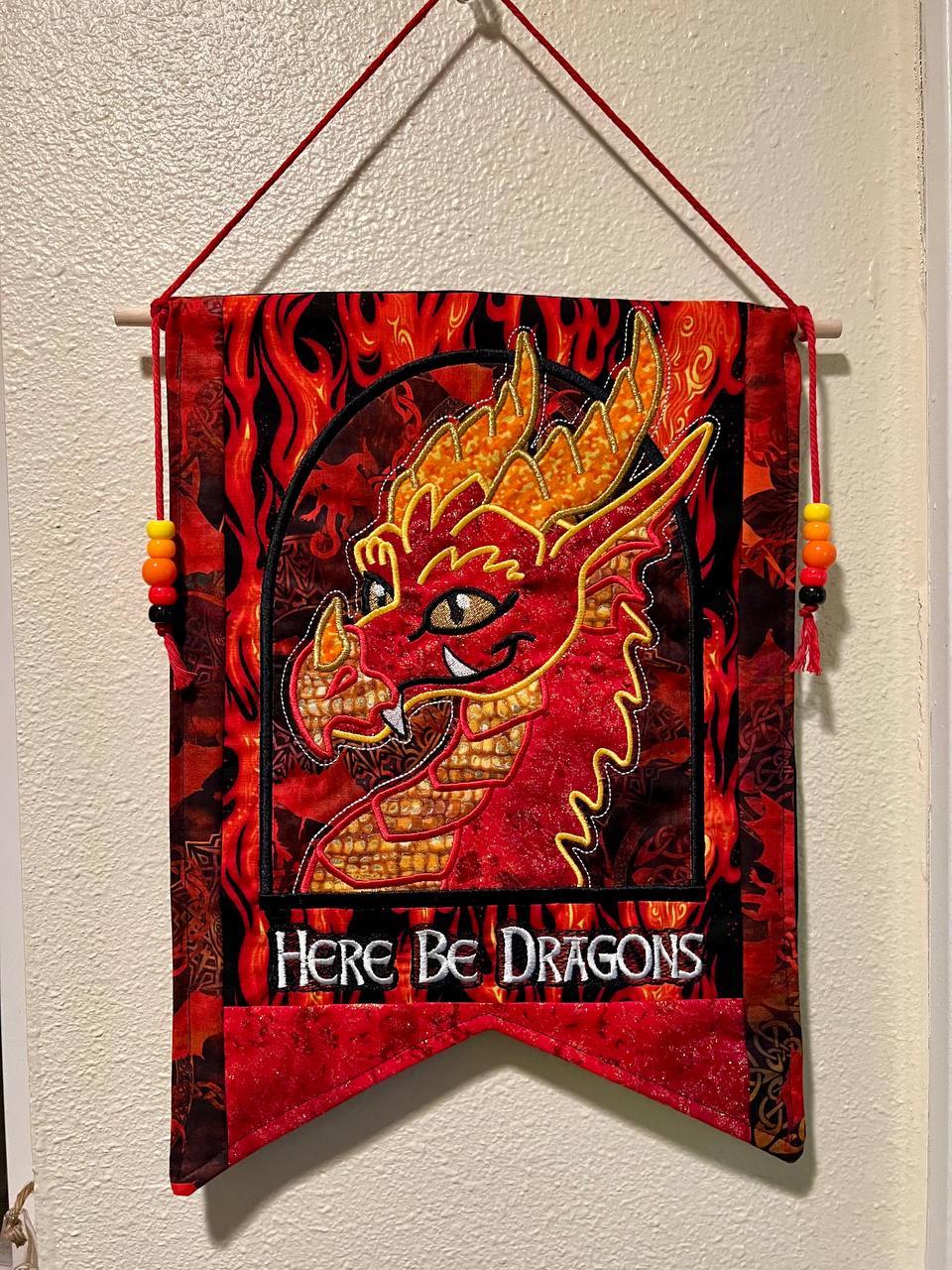 Image of Here Be Dragons Banner: Fire Drake