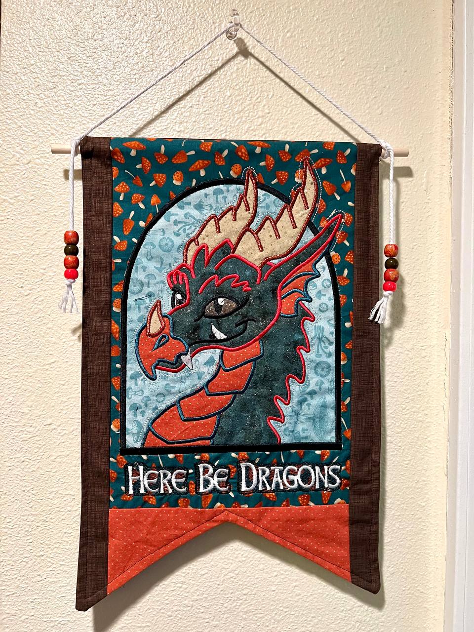 Image of Here Be Dragons Banner: Mushroom Cottage