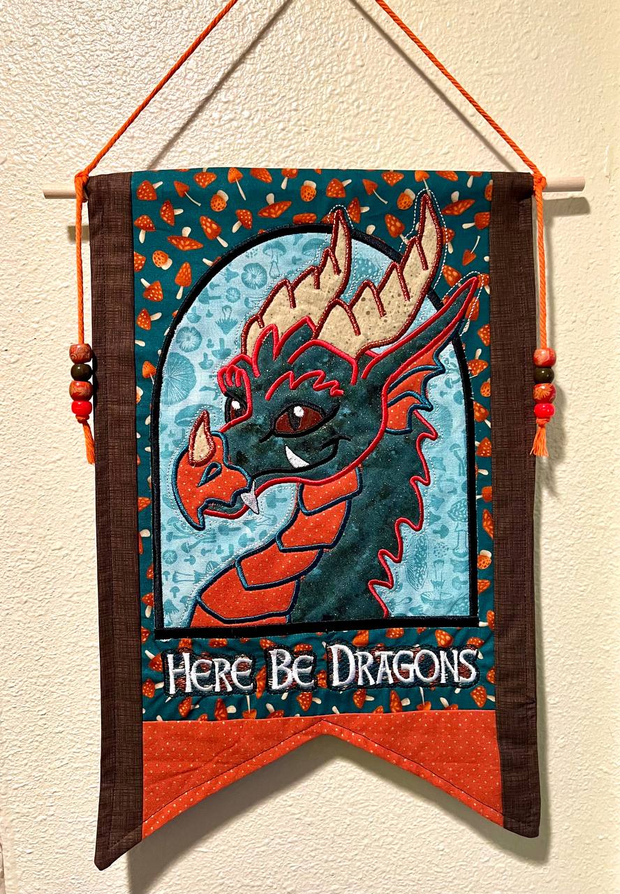 Image of Here Be Dragons Banner: Mushroom Cottage