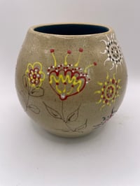 Image 1 of Wheel thrown , decorated vase 