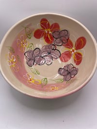 Image 2 of Large wheel thrown , decorated bowl 