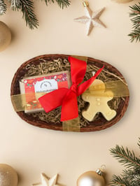 Christmas gift basket - Coockie candle & Soap Melomakarono