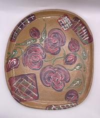 Image 1 of Slab built decorated platter 