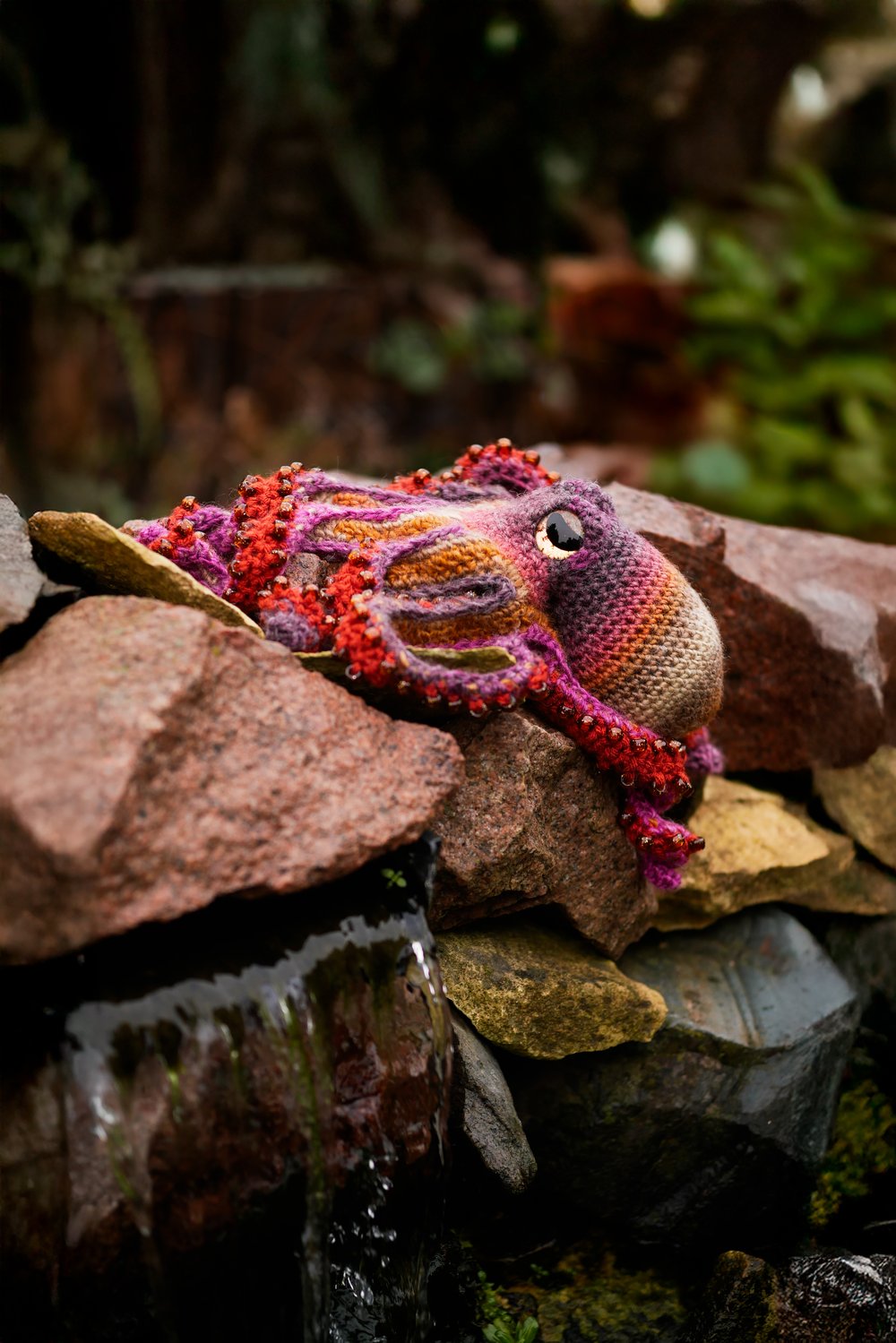 Sensory Beaded Octopus (purple) 