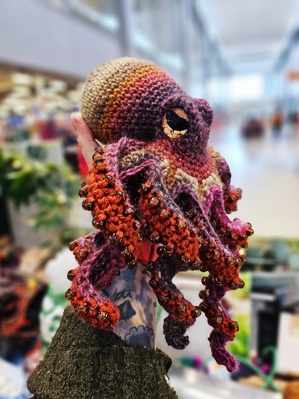 Sensory Beaded Octopus (purple) 