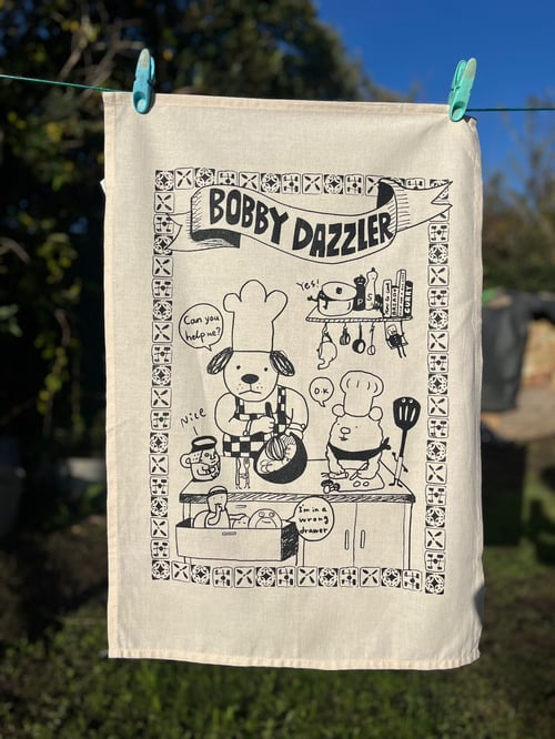 Image of Can you help me ?  tea towel