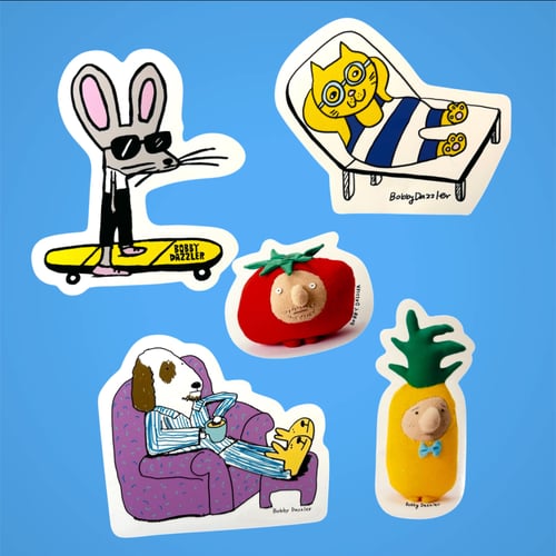 Image of pineapple man vinyl sticker