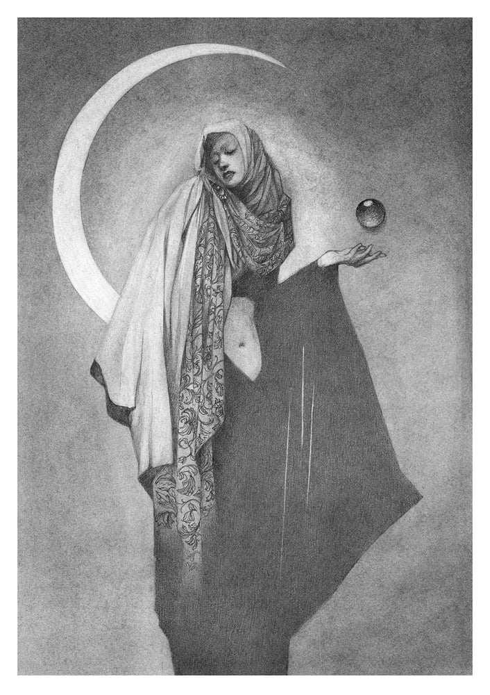 Image of Sickle Moon - original drawing