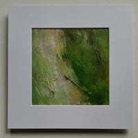 Image 3 of ORIGINAL SERENITY Texture Abstract Painting 8 x 8 Unframed with 12 x 12 Matting