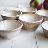 Image 6 of Set of Three Small Rustic Prep Bowls Ceramic Pottery Ready to Ship Made in USA