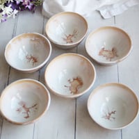 Image 7 of Set of Three Small Rustic Prep Bowls Ceramic Pottery Ready to Ship Made in USA