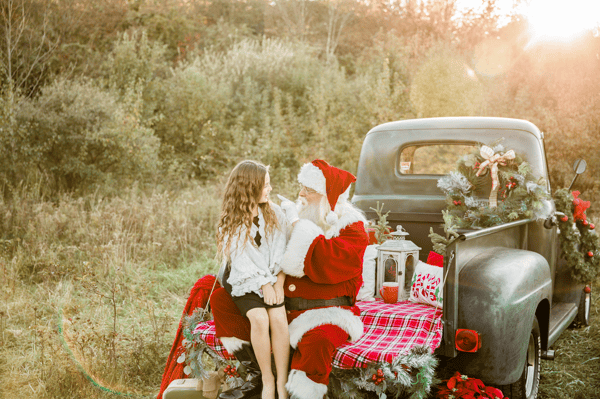 Image of Santa on the Green Truck 