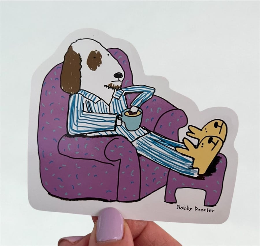 Image of Cosy dog sticker