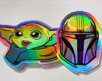 Image 2 of The Mandalorian and Baby Yoda Sticker Combos