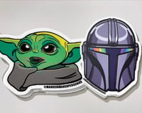 Image 1 of The Mandalorian and Baby Yoda Sticker Combos