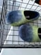 Image of AURORA BLUE felted wool slippers. Wide-set feet EU42