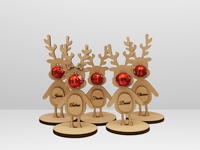 Reindeer Family Customisable Christmas Decoration