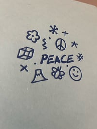 Image 2 of Peace Letterpressed Dot Notebook!