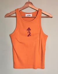 Image 1 of Mushroom Lady Top in Orange L