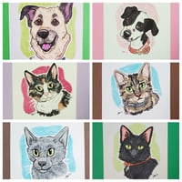 Pet Portrait | Original Mixed Media Illustration | Holiday/Gift/Memorial Artwork